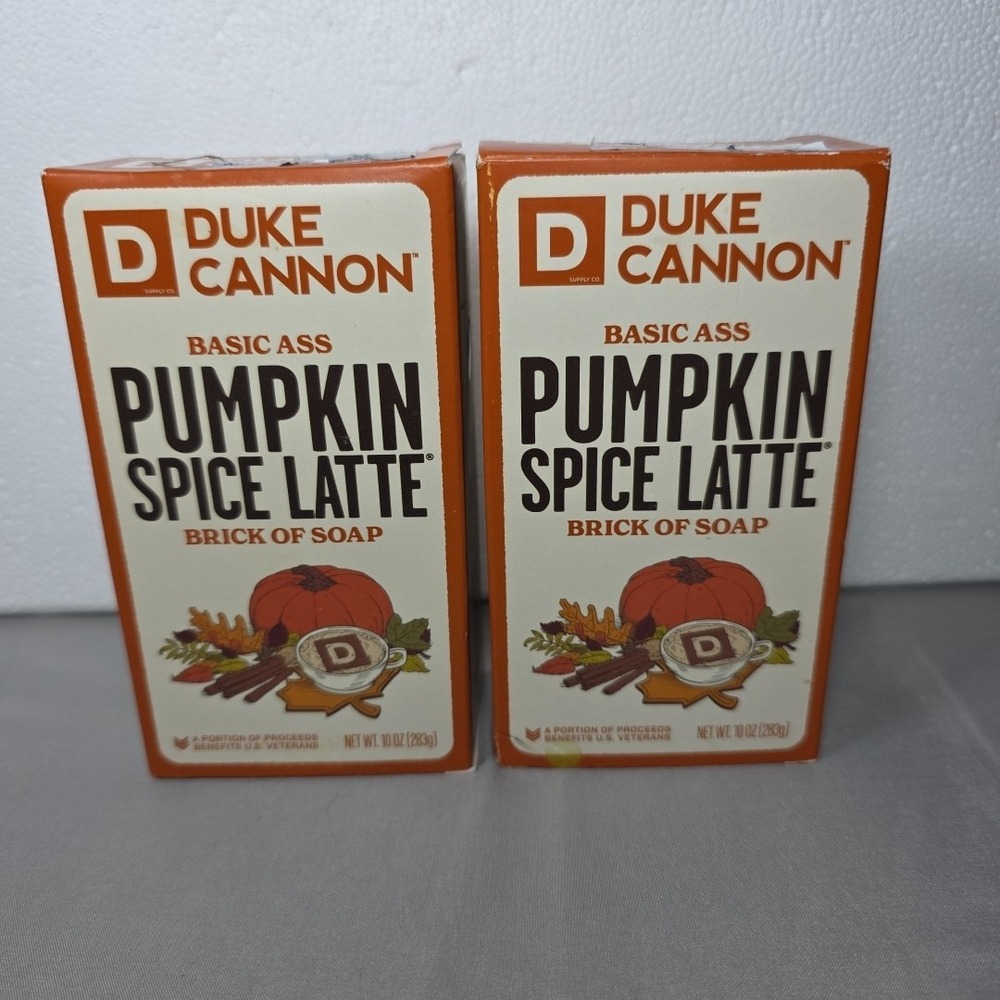 Duke Cannon Pumpkin‎ Spice Latte Bar Soap Holiday Scent Lot of 2